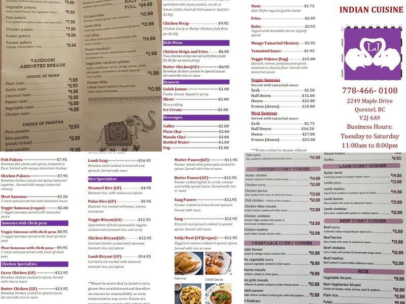Himalayan Kitchen Menu