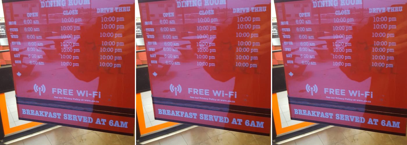 A&W Canada Menu