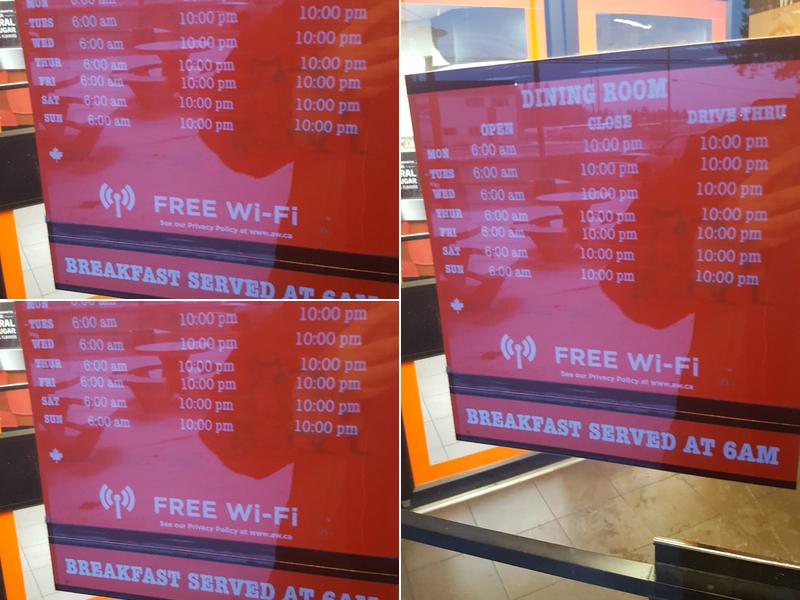 A&W Canada Menu