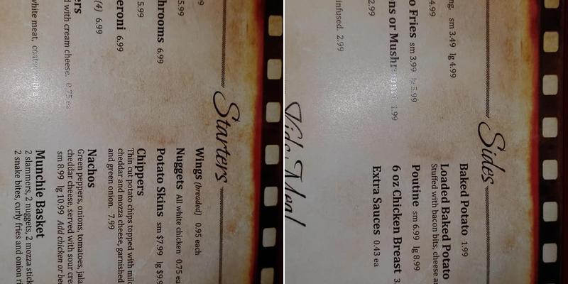 Teazer's Pub & Eatery Menu