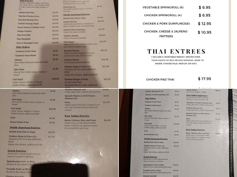 Masala Restaurant Menu