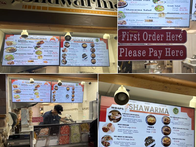 Banff Shawarma Menu