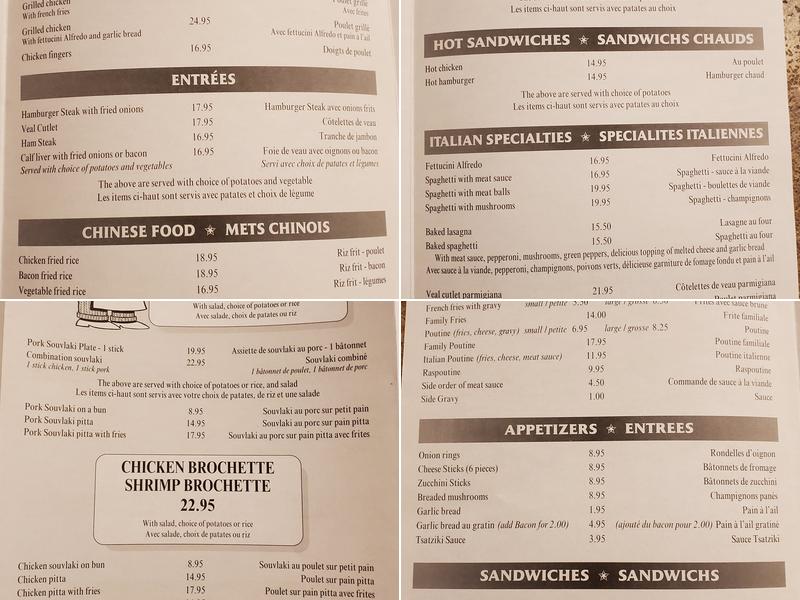 John's Restaurant Menu