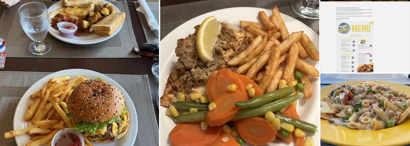 Alcock and Brown Family Restaurant Menu