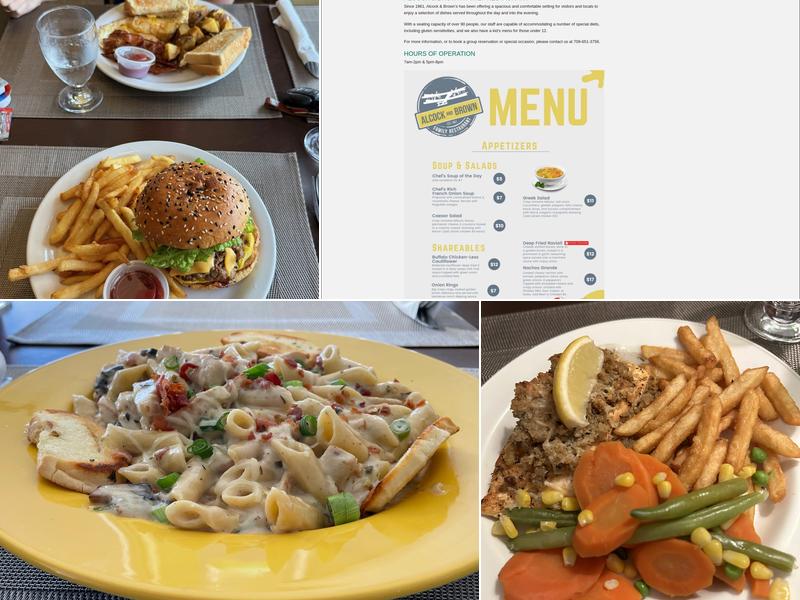 Alcock and Brown Family Restaurant Menu