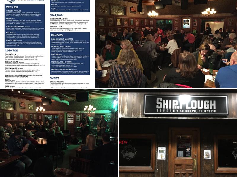 Ship & Plough Menu