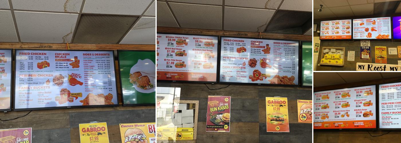 Chicken World Menu