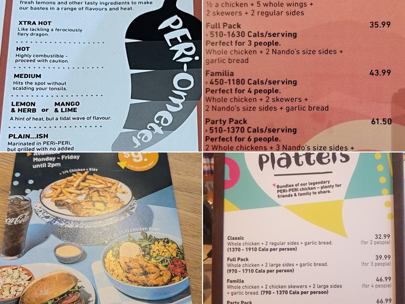 Nando's PERi-PERi Menu
