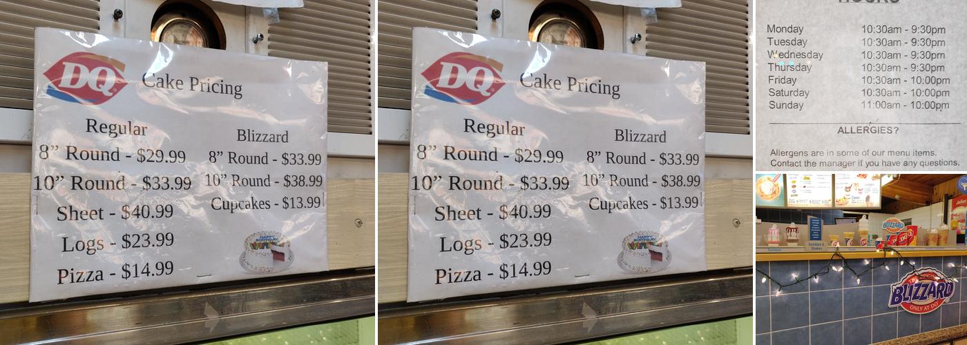Dairy Queen Menu