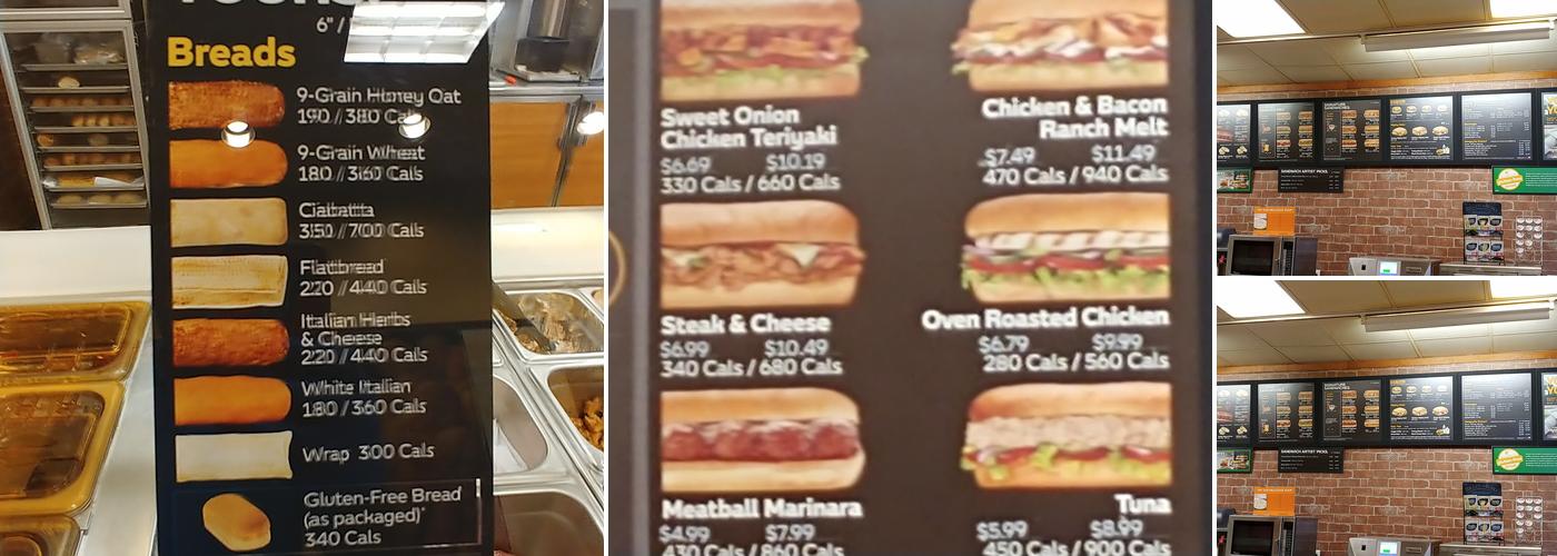 Subway Menu