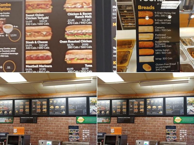 Subway Menu