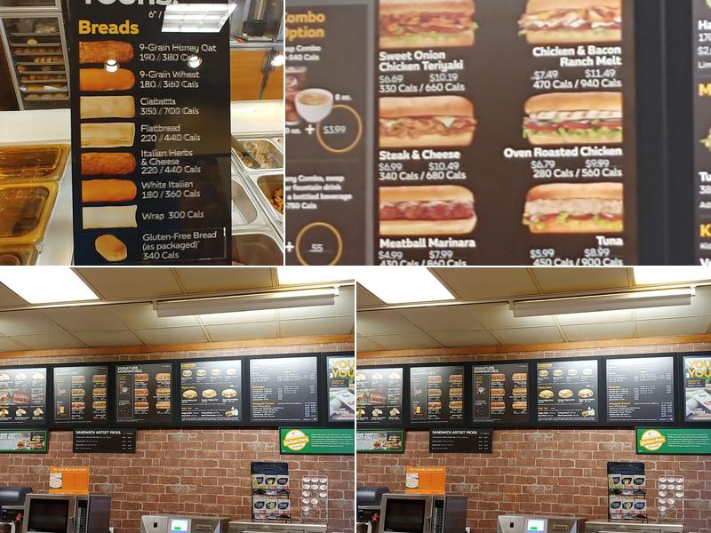 Subway Menu