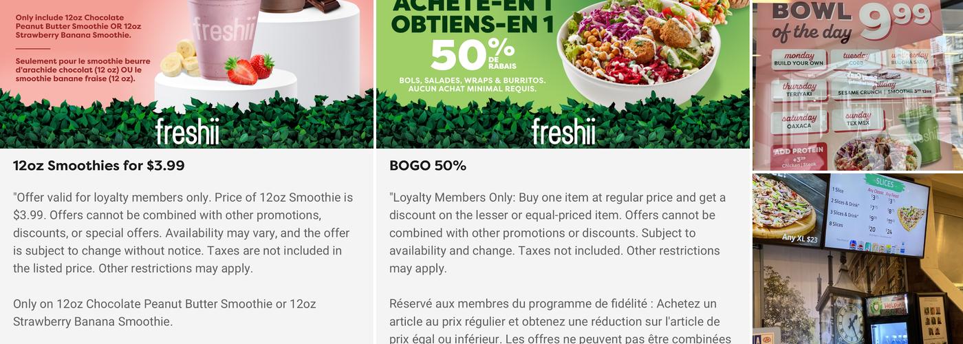 Freshii Menu