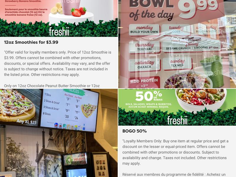 Freshii Menu