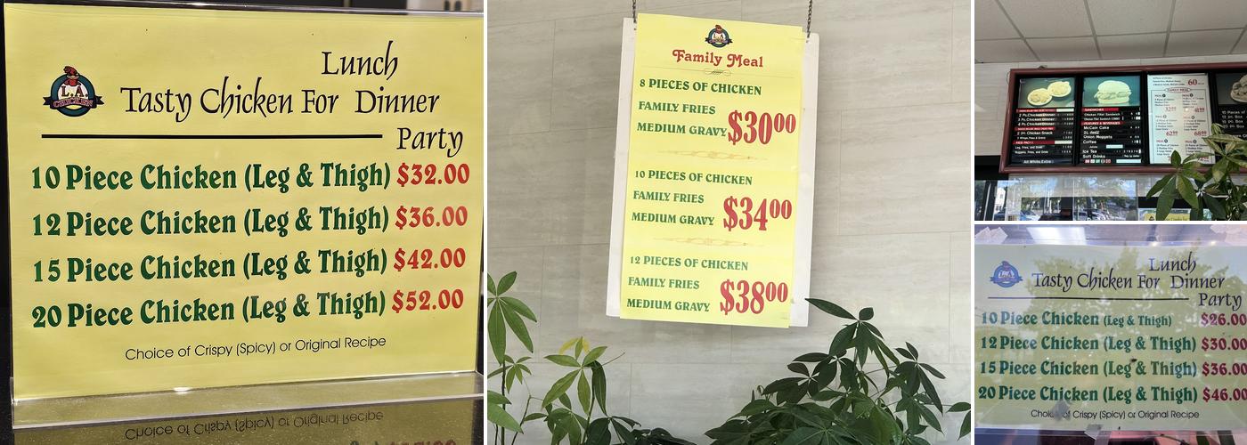 L.A. Chicken Menu