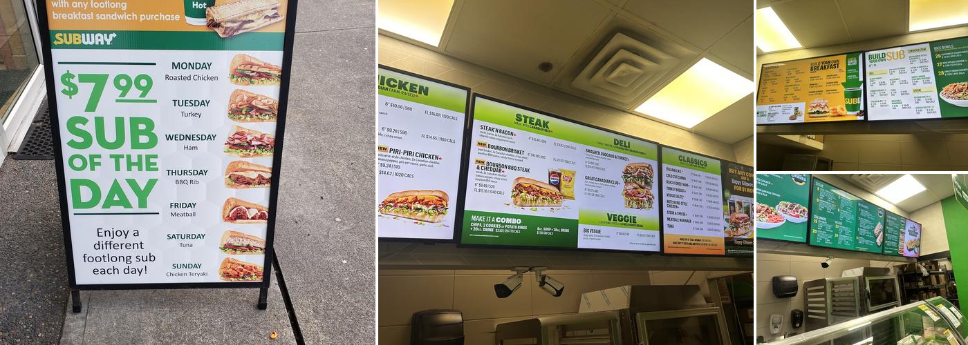 Subway Menu
