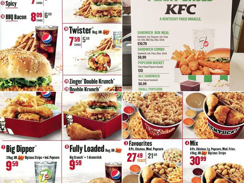 KFC Menu
