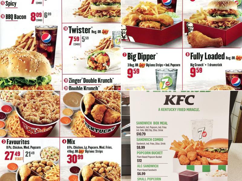 KFC Menu