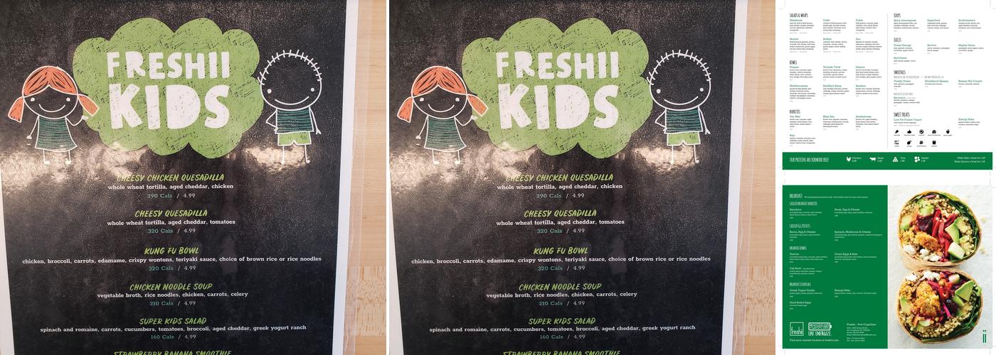 Freshii Menu