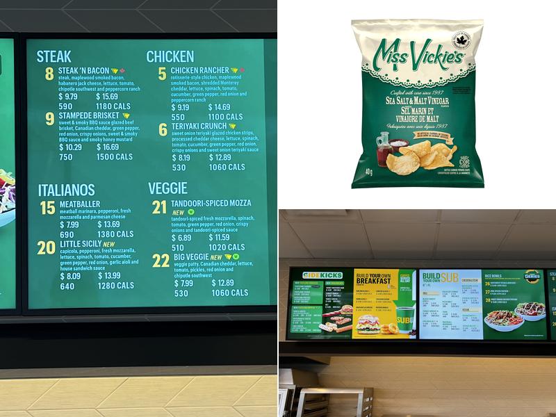Subway Menu