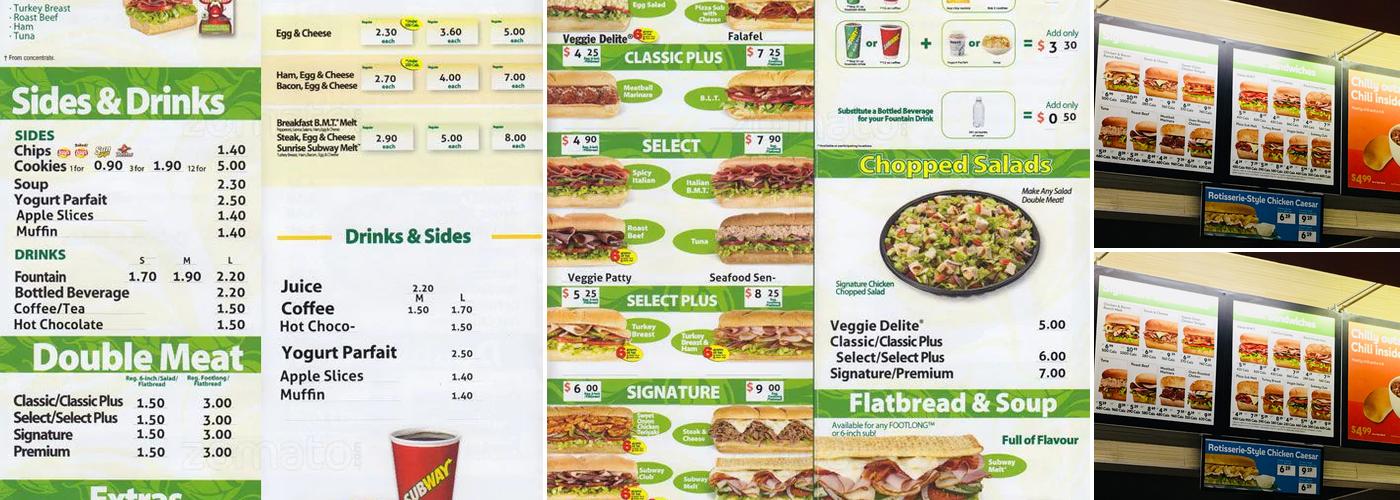 Subway Menu