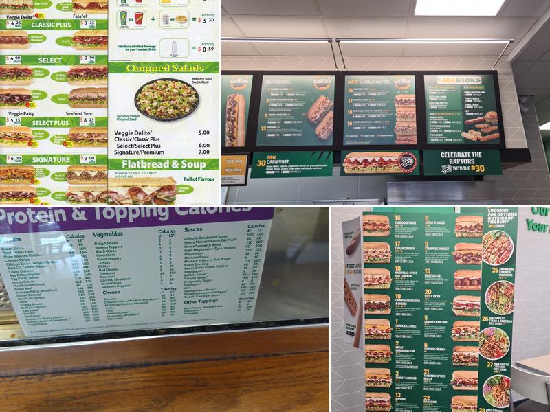 Subway Menu