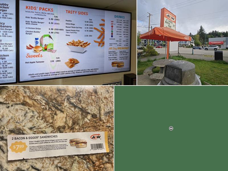 A&W Canada Menu