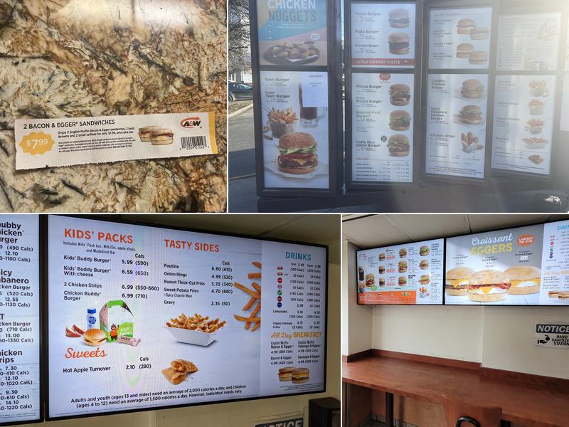 A&W Canada Menu