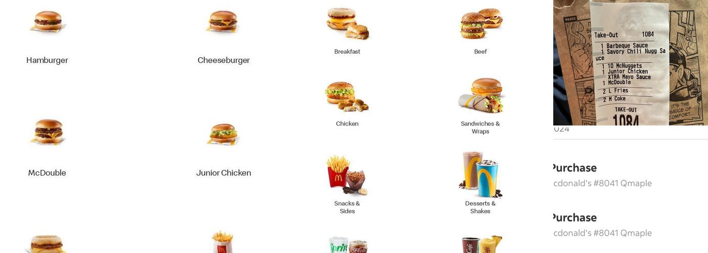 McDonald's Menu
