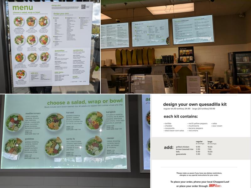 The Chopped Leaf Menu