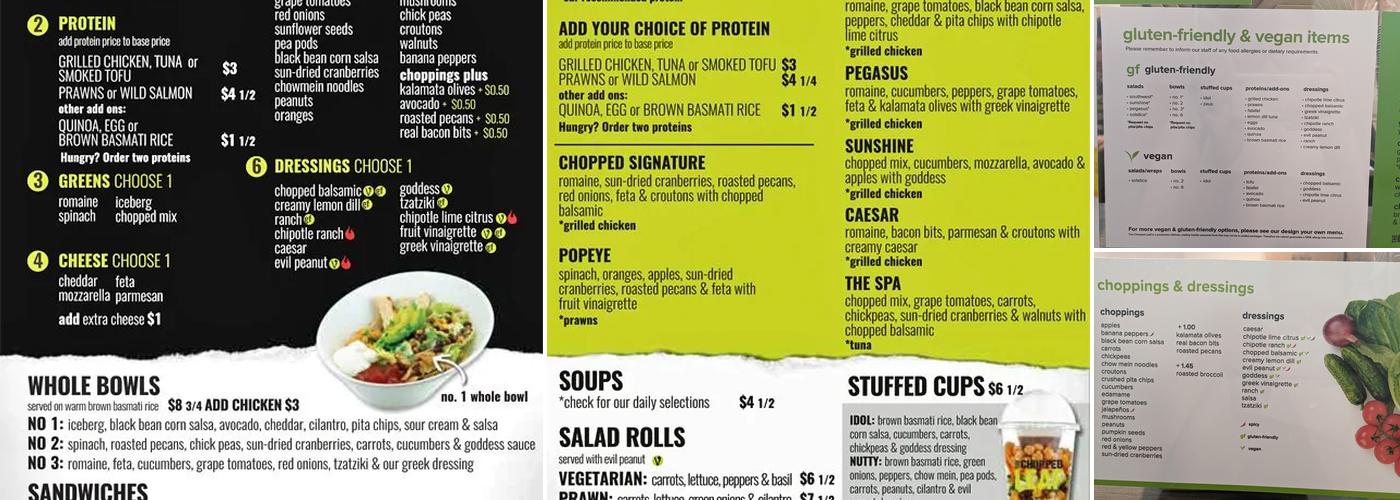 The Chopped Leaf Menu
