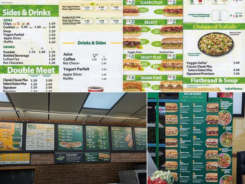 Subway Menu
