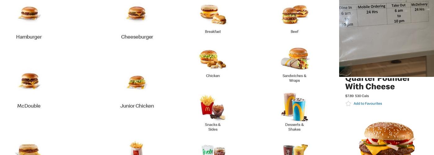 McDonald's Menu