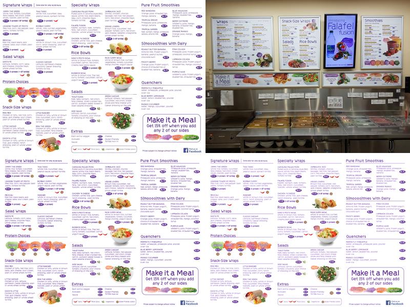 WrapZone Restaurant Menu