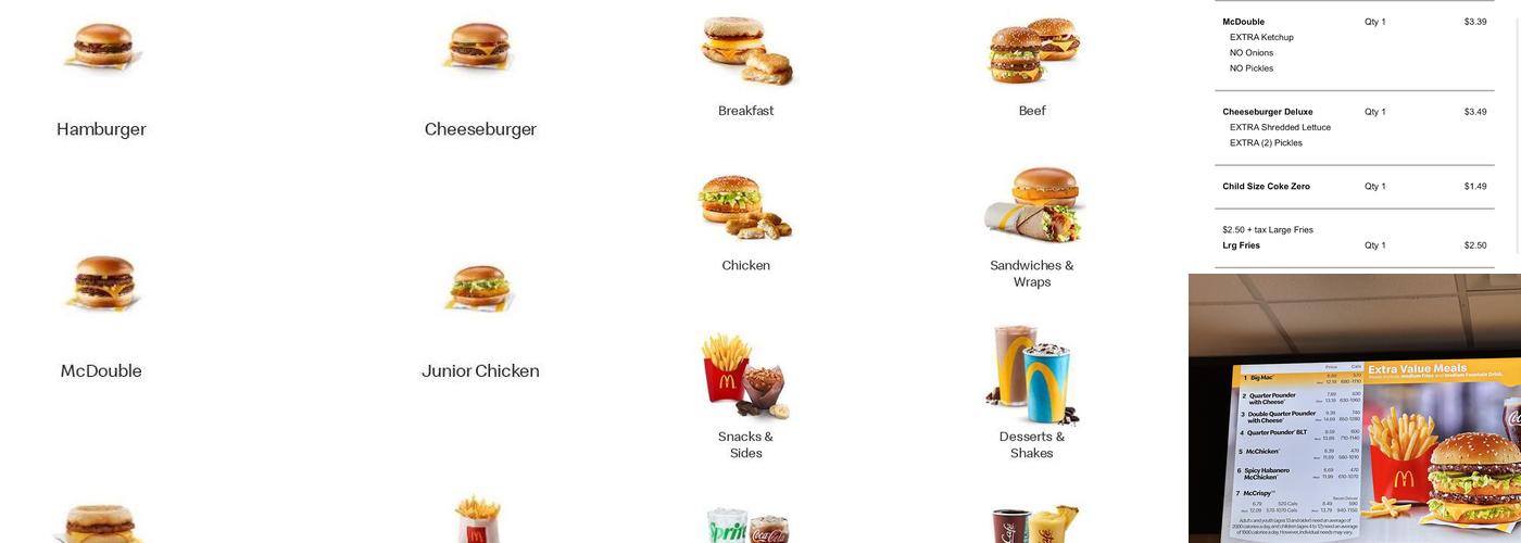 McDonald’s Menu