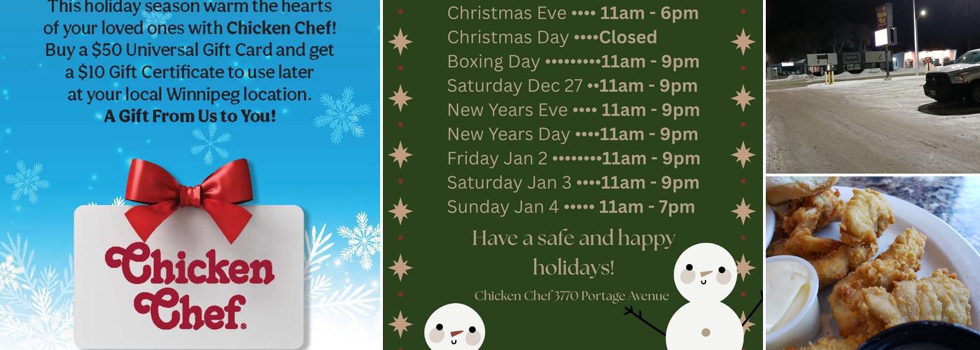 Chicken Chef Menu