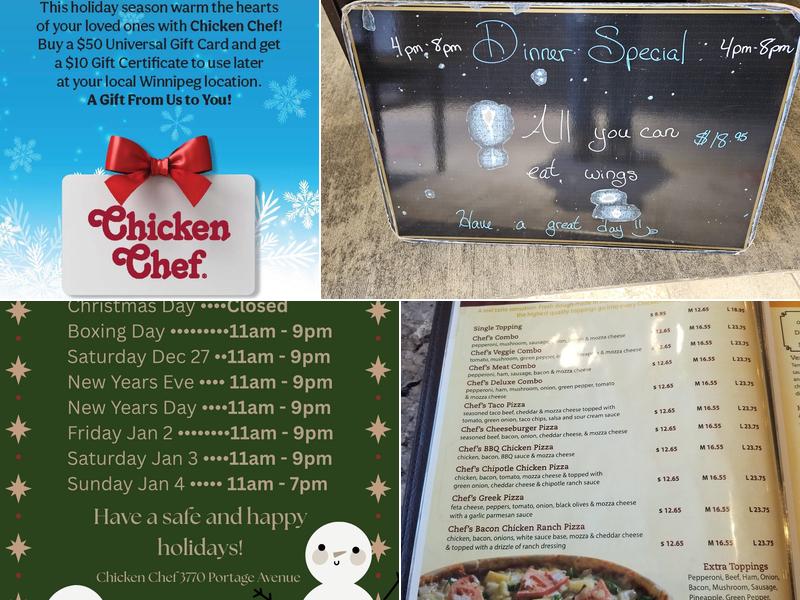 Chicken Chef Menu