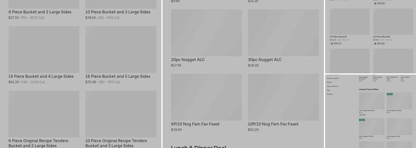 KFC Menu