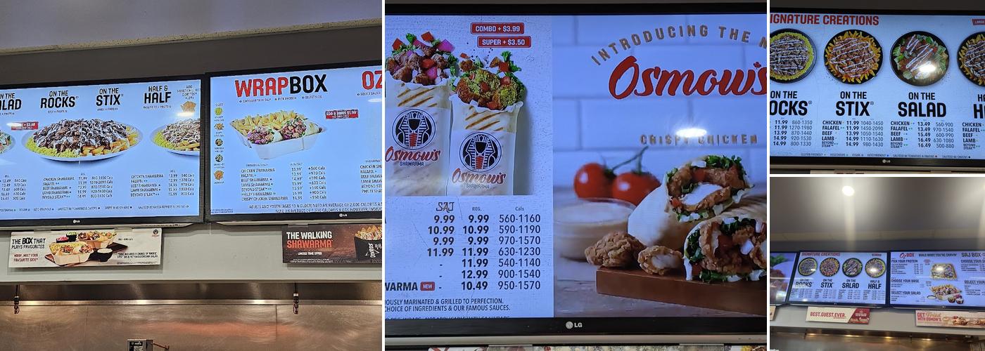 Osmow's Shawarma Menu