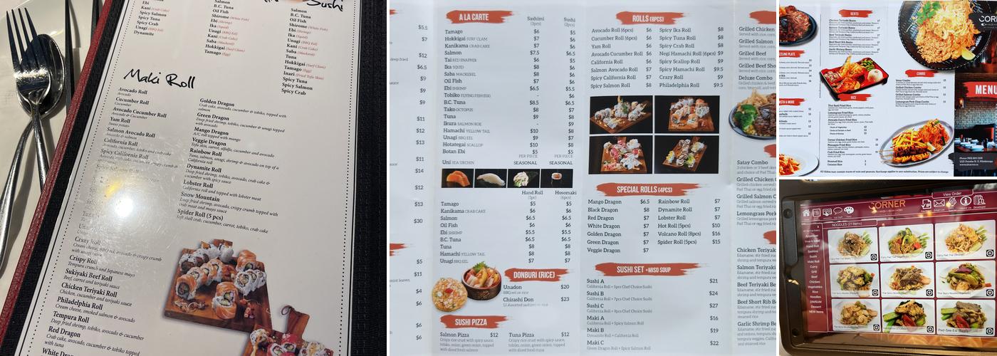 Spoon and Fork Corner Menu