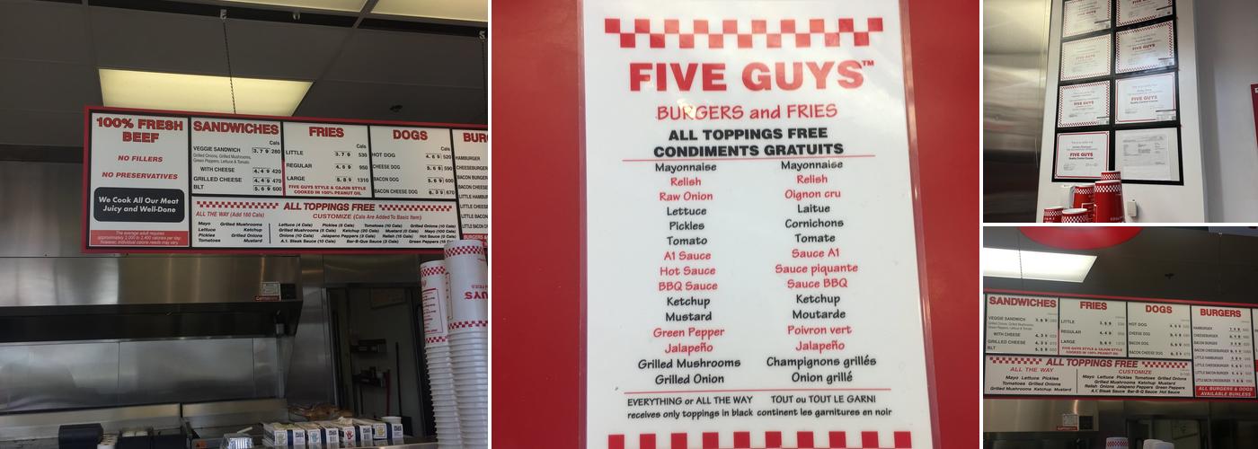 Five Guys Menu