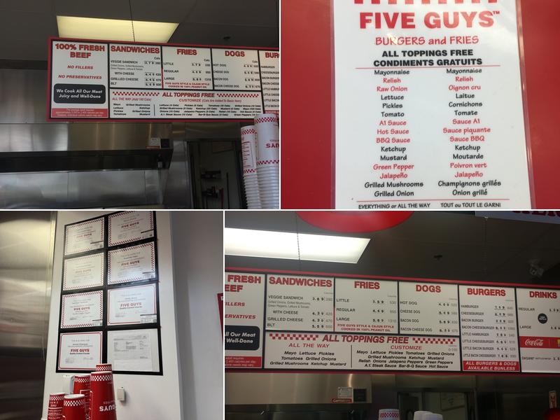 Five Guys Menu