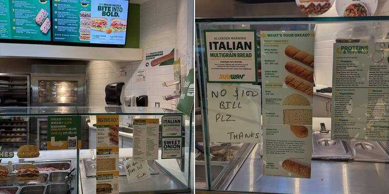 Subway Menu
