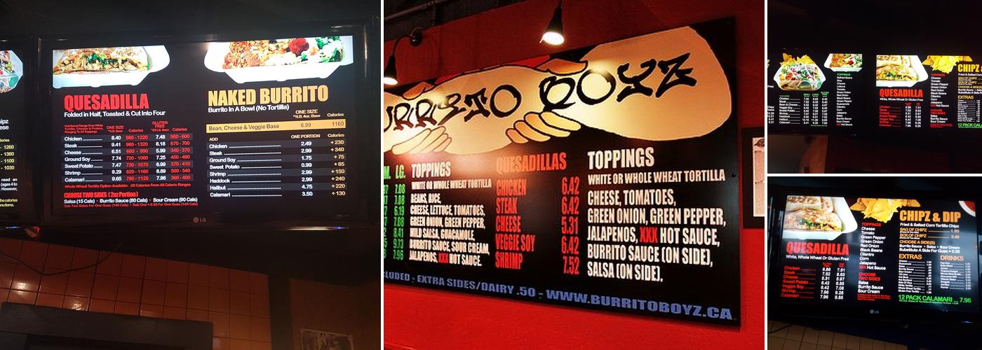 Burrito Boyz Menu