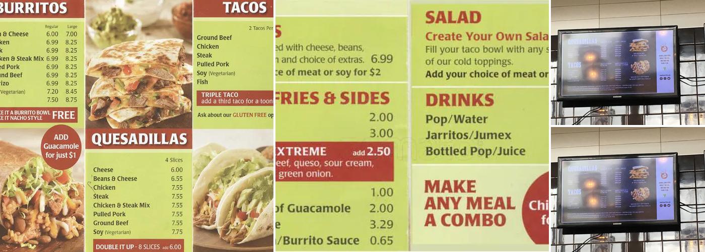 barBURRITO Menu