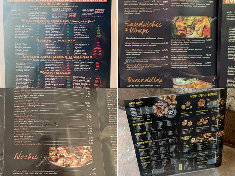 Wow! Wing House Menu