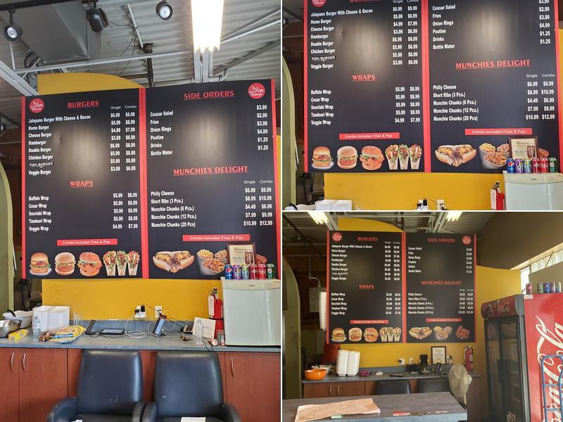 Munchies Burger Menu