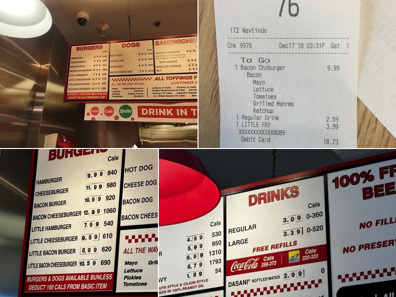 Five Guys Menu