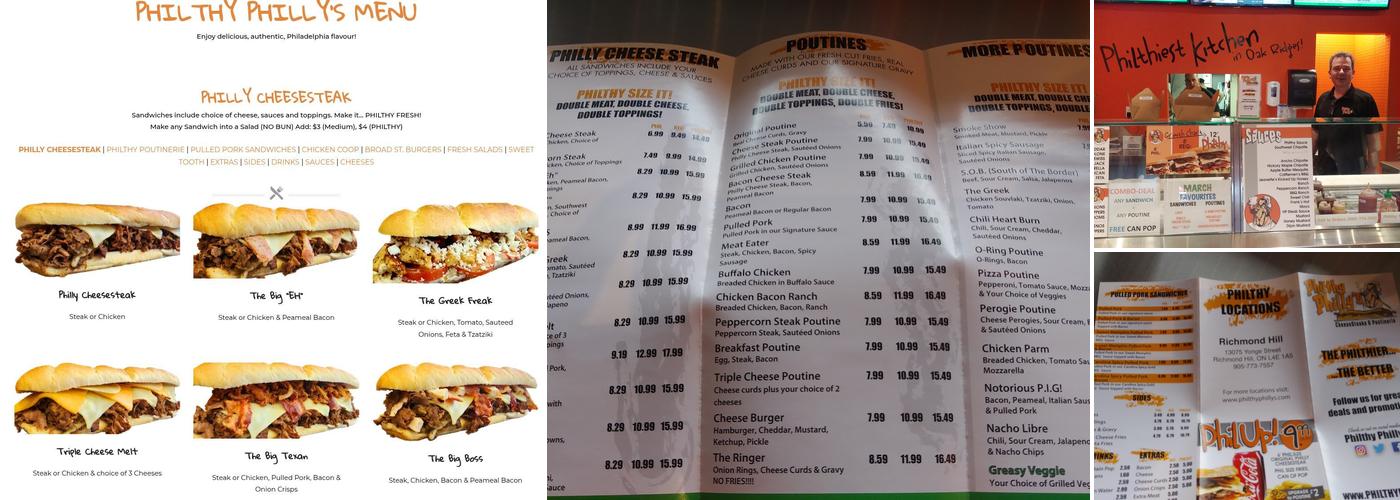 Philthy Philly's Menu