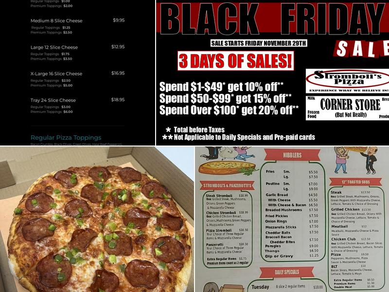 Stromboli's Pizza Ltd Menu